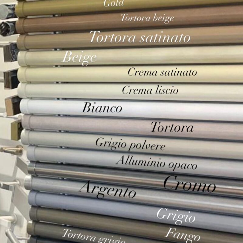 Cartella colore bastoni per tende