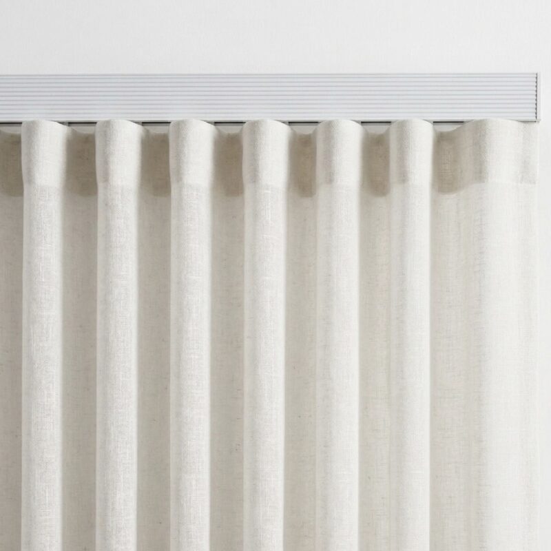 Binario per tende millerighe colore bianco
